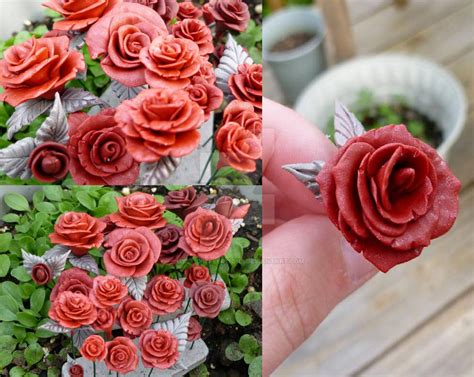 Handmade Polymer clay Roses by MysticReflections on DeviantArt