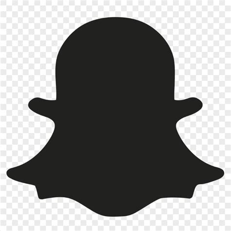 HD Black Snapchat Ghost Logo Icon Symbol PNG | Citypng