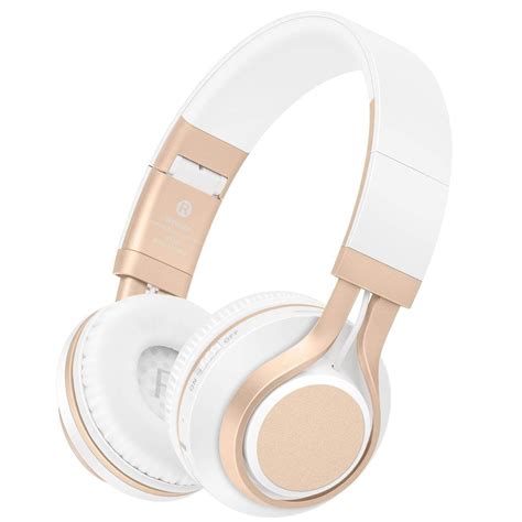 Picun Bluetooth White Headphone Gold Headphones, Wireless Headphones ...