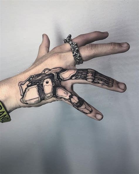 Mechanical Hand | Hand tattoos for guys, Biomechanical tattoo, Tattoos