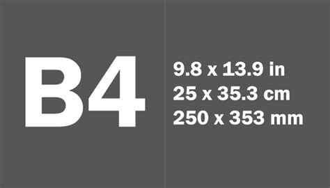 B4 Size in CM - B Paper Sizes