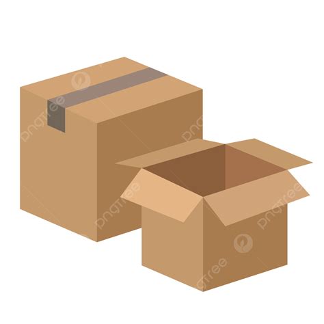 Gambar Ilustrasi Vektor Kotak, Kotak, Paket, Karton PNG dan Vektor dengan Background Transparan ...
