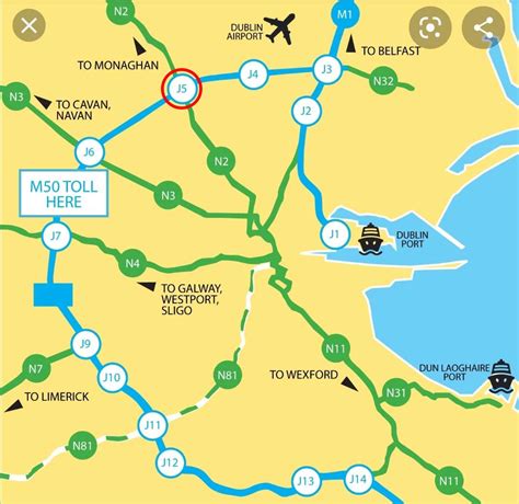 Collect From Junction 5 M50 (Finglas) to Airport - Dublin Dial A Cab