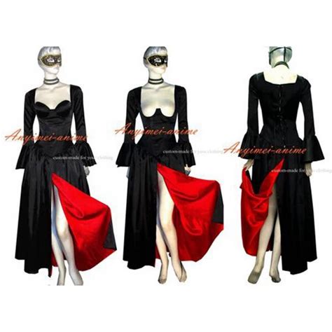 Aliexpress.com : Buy O Dress The Story Of O With Bra Black Satin Dress Cosplay Costume Tailor ...