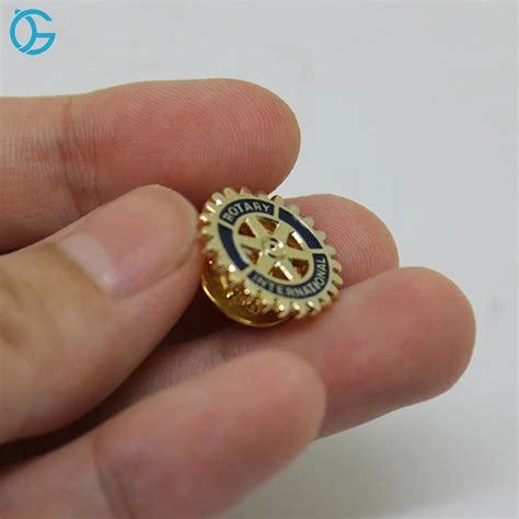 Drop Shipping In Stock Gold International Rotary Club Lapel Pin Metal Badge - Buy Custom Rotary ...