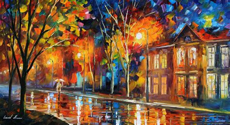 When The City Sleeps - Leonid Afremov | Abstrato, Pintura em tela, Arte