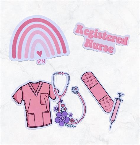 RN Sticker Pack Nurse Stickers Aesthetic | Etsy