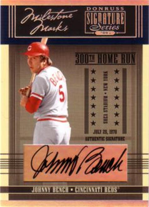 Johnny Bench Autograph Baseball Card