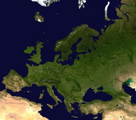 Europe | A composed satellite photograph of Europe in orthog… | Flickr