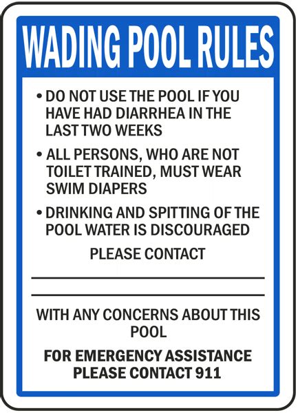 Oregon Wading Pool Rules Sign - Get 10% Off Now