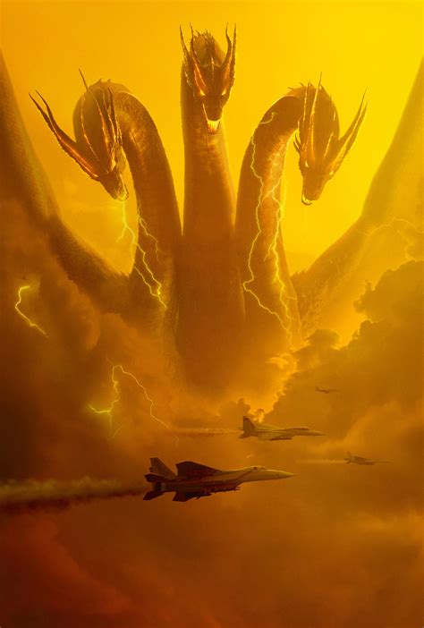 Godzilla KOTM - Ghidorah Poster | Textless by Awesomeness360 on DeviantArt