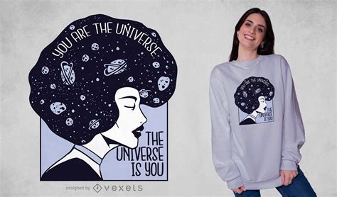 Baixar Vetor De Design De Camisetas Femininas Do Universo