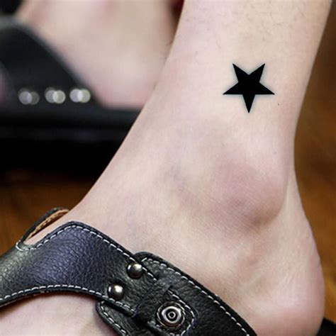 black star pattern waterproof temporary tattoo sticker Diy Temporary Tattoos, Fake Tattoos, Body ...