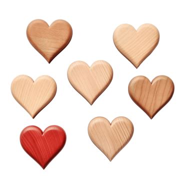 Valentines Day Wooden Hearts, Love Sign, Wedding Heart, Love Symbol PNG Transparent Image and ...