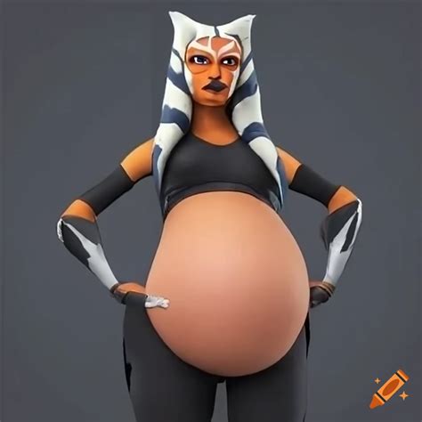 Fan art of pregnant ahsoka tano from star wars the clone wars