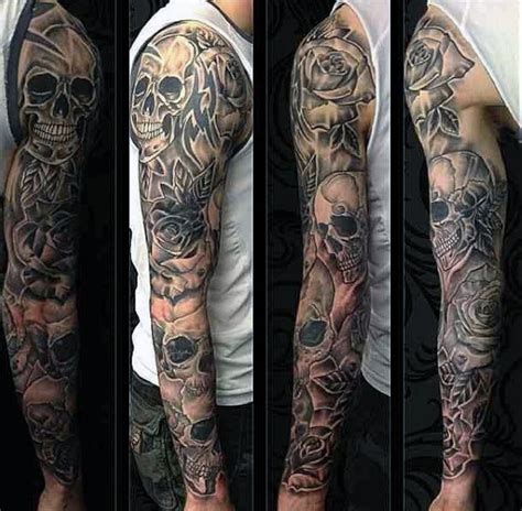 Skull Sleeve Tattoos Designs, Ideas and Meaning - Tattoos For You