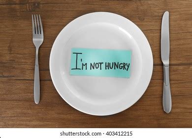 White Plate Words Im Not Hungry Stock Photo 403412215 | Shutterstock