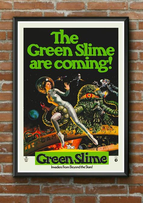 The Green Slime Are Coming Science Fiction Movie Film Poster Print Wall Art – Poster | Canvas ...