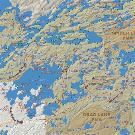 Boundary Waters Canoe Area Wilderness Map One of a Kind Print | Etsy