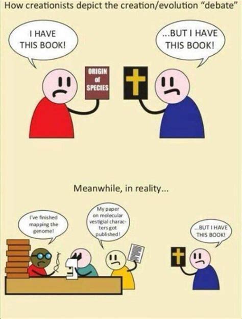 The truth about creationism vs. evolution | Atheism, Atheist humor, Atheist