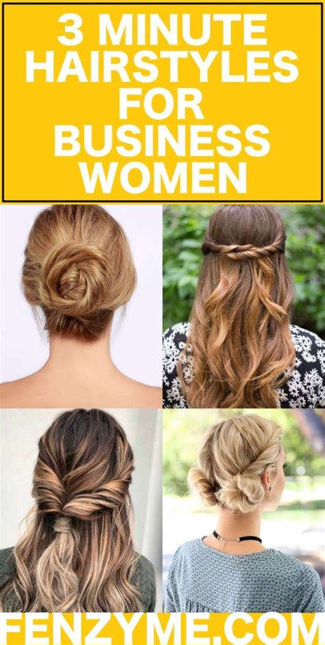 35 Too Gorgeous 3 Minute Hairstyles for Business Women