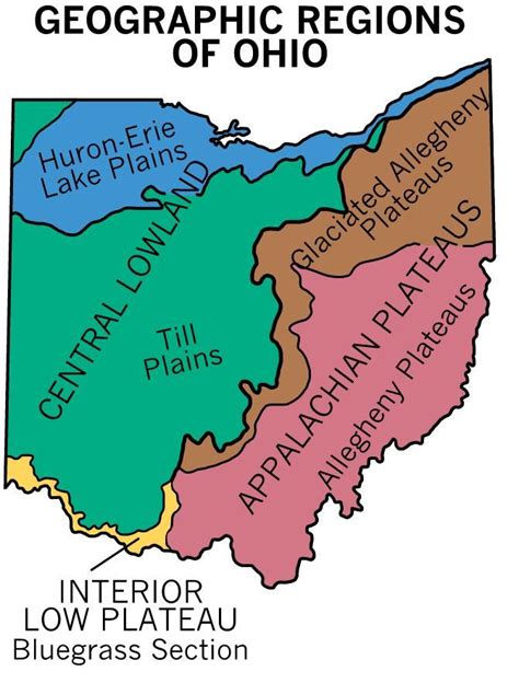 Early geographic Regions of Ohio | Ohio map, Ohio history, Ohio