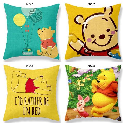 Pooh Bear Printed Pillow Sofa Bed Sofa Pillow Cushion Case | Shopee ...