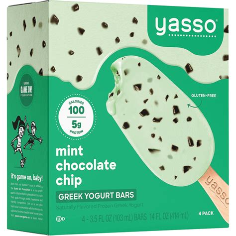 Yasso® Mint Chocolate Chip Frozen Greek Yogurt Bars 4 ct Box ...