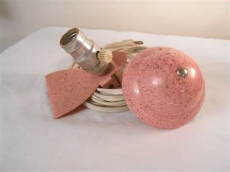 RARE 1960'S MCM Mid Century Modern Metal Clip On Desk Lamp PINK w/ GOLD SPECKLE $39.95 - PicClick