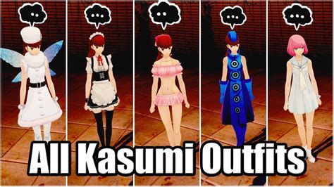 Persona 5 Royal - All Kasumi Outfits Showcase (Including All DLC) - YouTube