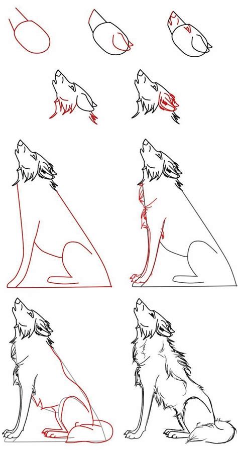 Anime Art Simple | Dessin de loup, Idée de dessin facile, Comment dessiner un loup