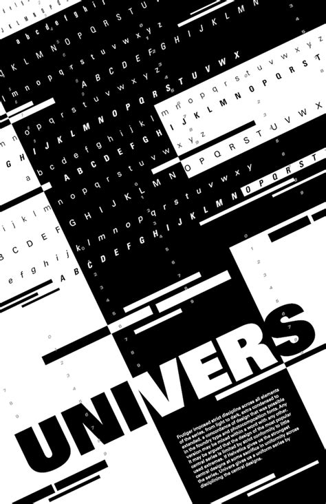 Typography - Univers on Behance in 2020 | Typeface poster, Graphic design typography, Typography ...