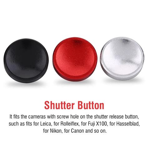 3pcs Universal Aluminium Alloy Camera Shutter Release Buttons with Concave Surface-in Shutter ...