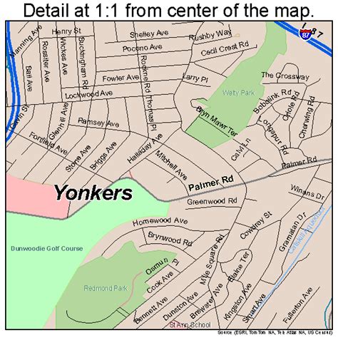 Yonkers New York Street Map 3684000