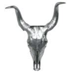 Designer, Silver Steer Skull Wall Art with Hanger - Taxidermy Mounts for Sale and Taxidermy ...