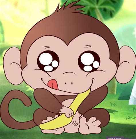 Baby Monkey Cartoon Wallpaper