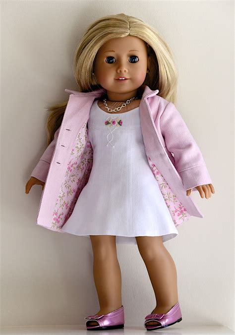 American Girl Sheath Dress and Coat Ensemble by Simply18Inches. | Girl doll clothes, Doll ...