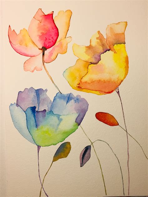 Watercolor Flowers Paintings, Flower Art Painting, Watercolor And Ink, Painting & Drawing ...