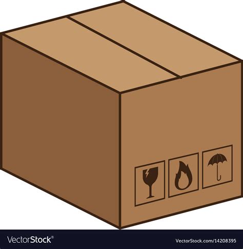 Carton box packing icon Royalty Free Vector Image