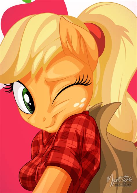 Applejack Wink by mysticalpha on DeviantArt