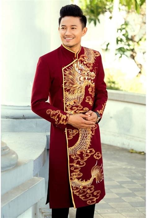 Pre-made Vietnam Ao Dai For Men, Wedding Ao Dai For Men, Men Ao Dai ...