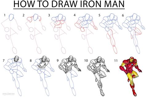 How To Draw Iron Man (Step by Step Pictures)