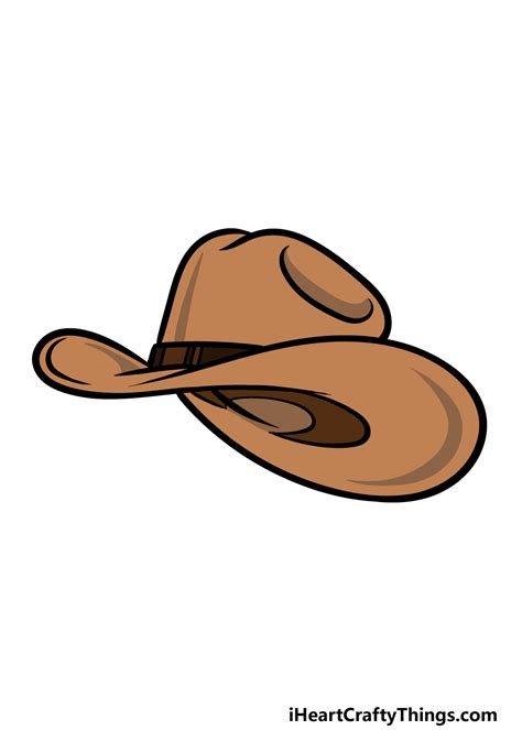 Cartoon Cowboy Hat Drawing - How To Draw A Cartoon Cowboy Hat Step By Step
