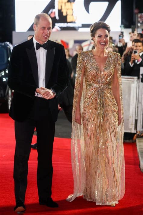 Kate Middleton Wore a Gold Gown to the 2021 James Bond Premiere. See ...