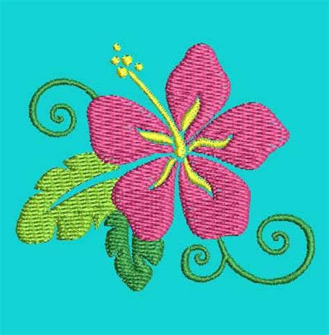 Tropical Flower Machine Embroidery Designs Flower Embroidery - Etsy