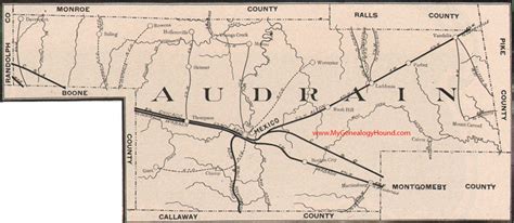 Audrain County, Missouri 1904 Map