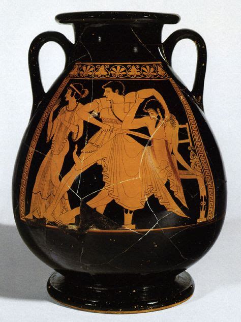 Orestes kills Aegisthus. (On the left Chrysothemis). Vienna, Museum of ...