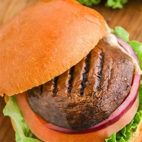 Portobello Mushroom Burger Recipe | Mushroom burger recipe, Stuffed mushrooms, Burger toppings