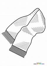 Winter scarf  Coloring Pages For Kids sketch template