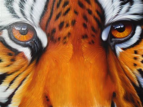 Tiger Painting Oil Painting on Canvas 100X100 Cm. | Etsy